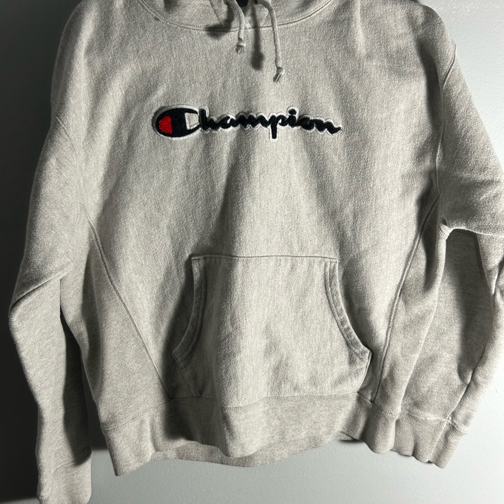 Vintage Champion Reverse Weave Gray Hoodie